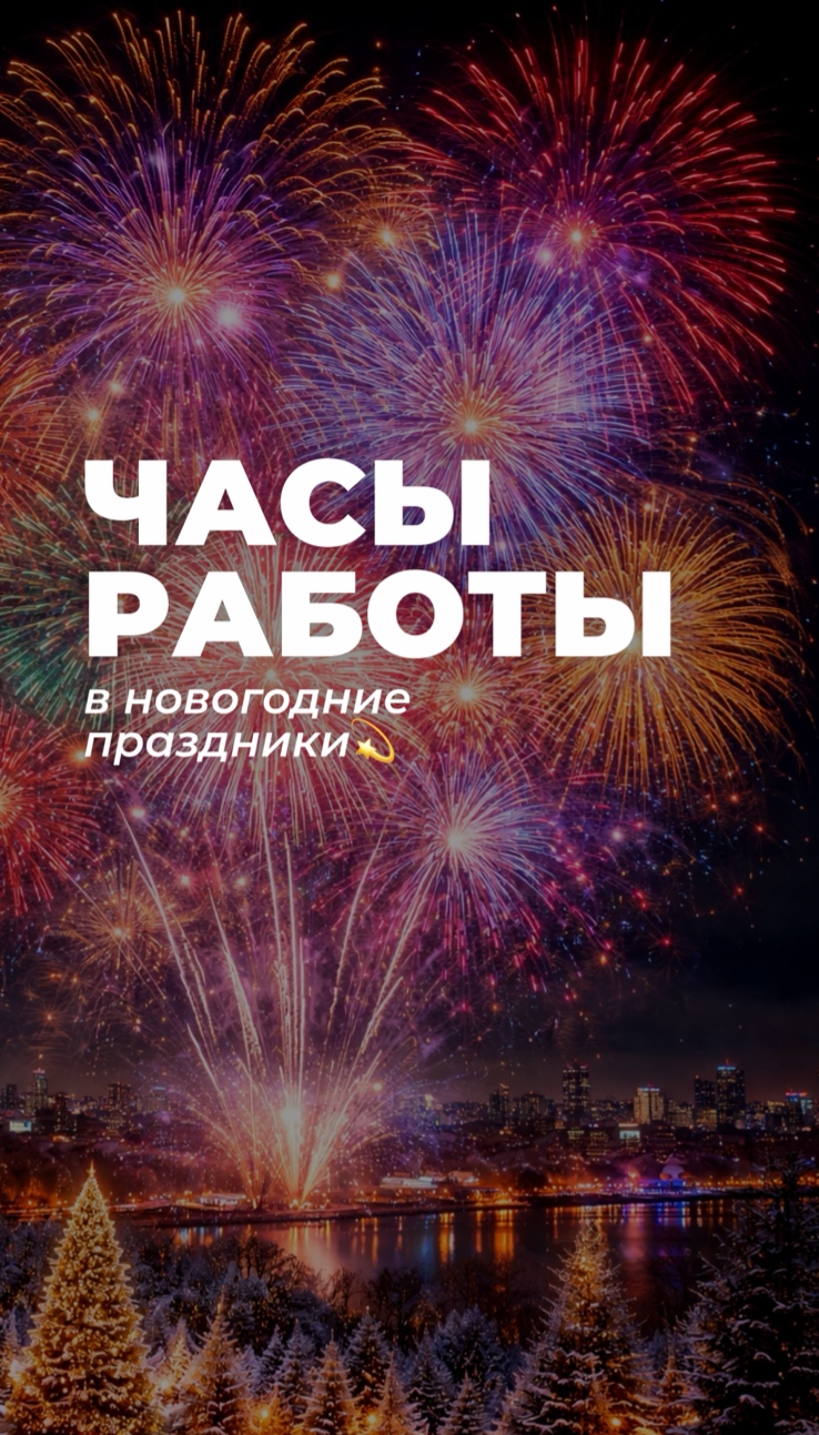 ЧАСЫ РАБОТЫ В НОВОГОДНИЕ ПРАЗДНИКИ!