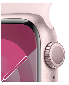 Умные часы Apple Watch Series 9 45мм (45mm, Розовый, S/M, Sport Band)