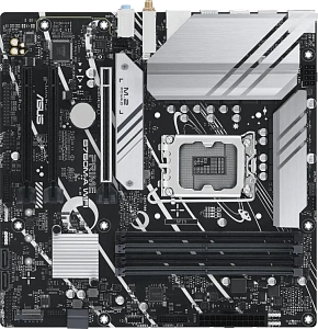 Материнская плата ASUS Prime B760M-A WiFi Socket-1700 4xDDR5, 4xSATA3, RAID, 2xM.2, 3xPCI-E16x, 2xUSB3.2, DP, 2xHDMI, WiFi, 2.5Glan, mATX (Черный)