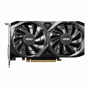 Видеокарта MSI PCI-E nVidia GeForce RTX 3050 8Gb (128bit/GDDR6/1xHDMI/DP/DVI/RTL) (RTX 3050 VENTUS 2X XS 8G OC) (Чёрно-Белый)