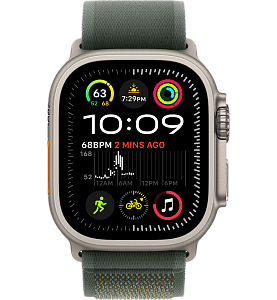 Умные часы Apple Watch Ultra 2 49 мм (2024) Natural Case with Trail Loop (49mm, Green S/M, S/M)