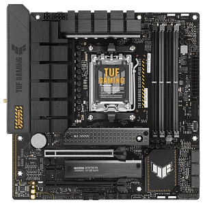 Материнская плата ASUS TUF Gaming B650M-Plus WiFi Socket AM5 4xDDR5, 4xSATA3, RAID, 2xM.2, 2xPCI-E16x, 3xUSB3.2, 1xUSB3.2 Type C, DP, HDMI, WiFi, 2.5Glan, mATX (Черный)
