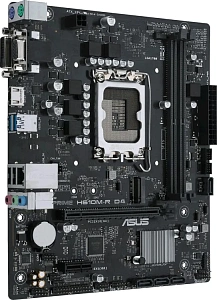 Материнская плата ASUS Prime H610M-R D4-SI Socket-1700 2xDDR4, 4xSATA3, 1xM.2, 1xPCI-E16x, 2xUSB3.2, D-Sub, DVI-D, HDMI, Glan, mATX (Черный)