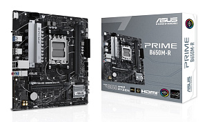 Материнская плата ASUS Prime B650M-R Socket AM5 2xDDR5, 4xSATA3, RAID, 2xM.2, 2xPCI-E16x, 2xUSB3.2, HDMI, 2.5Glan, mATX (Черный)