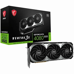 Видеокарта MSI GeForce RTX 4080 Super 16384Mb, Ventus 3X 16 Gb (RTX 4080 Super 16G Ventus 3X 16 Gb) 1xHDMI, 3xDP, Ret (Чёрный)