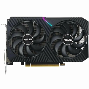 Видеокарта ASUS GeForce RTX 3050 8192Mb, Dual Edition 8G (Dual-RTX3050-8G-V2) DVI-D, HDMI, DP, Ret (Чёрный)