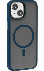 Чехол силиконовый Wiwu Protective для iPhone 15 Plus (Синий)