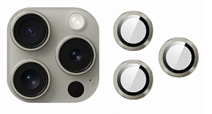 Защитная линза на камеры iPhone 15 Pro/iPhone 15 Pro Max (Серый)
