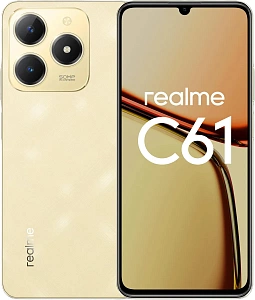 Смартфон Realme C61 8/256GB (Золотой, 8 ГБ, 256 ГБ, Dual nanoSim, Global, Без Rustore)