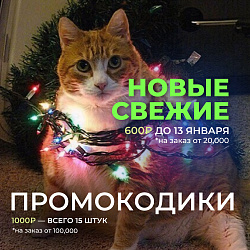 Промокоды на 1000р и 600р!