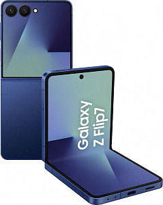 Смартфон Samsung Galaxy Z Flip7 (Синий, 12 ГБ, 512 ГБ, Global, nanoSim+eSim, Без Rustore)