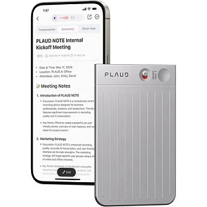 Диктофон Plaud Note ChatGPT AI Voice Recorder (Серебристый, 64 ГБ)