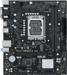 Материнская плата ASUS Prime H610M-R D4-SI Socket-1700 2xDDR4, 4xSATA3, 1xM.2, 1xPCI-E16x, 2xUSB3.2, D-Sub, DVI-D, HDMI, Glan, mATX (Черный)