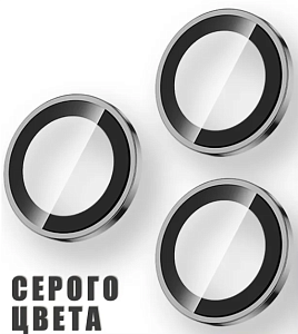 Защитное стекло на камеру Remax Gl-27 для iPhone 16 Pro / 16 Pro max (Серый)