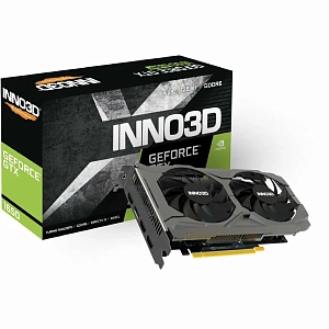 Видеокарта Inno3D GeForce GTX 1650 4096Mb, Twin X2 OC V3 (N16502-04D6X-171330N) 1xHDMI, 3xDP Ret (Чёрный)