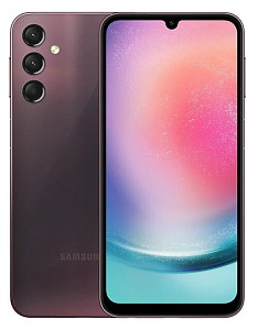 Смартфон Samsung Galaxy A24 8/128GB (8 ГБ, 128 ГБ, Бордовый, Global, Dual nanoSim, Без Rustore)