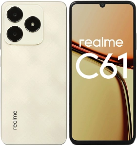 Смартфон Realme C61 6/128GB (Золотой, 6 ГБ, 128 ГБ, Dual nanoSim, Global, Без Rustore)