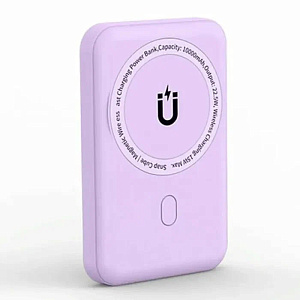 Внешний аккумулятор Wiwu Snap Cube Magsafe Power Bank 10000 mAh (Фиолетовый)