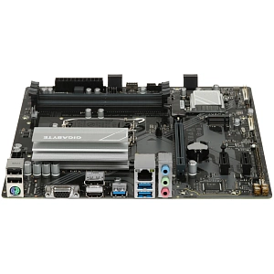 Материнская платаGigabyte B760M D3HP DDR4 Socket-1700 4xDDR4, 4xSATA3, RAID, 2xM.2, 1xPCI-E16x, 3xUSB3.2, D-Sub, DP, HDMI, Glan, mATX (Черный)