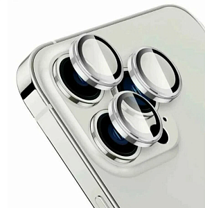 Защитная линза на камеры iPhone 15 Pro/iPhone 15 Pro Max (Серебристый)
