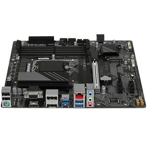 Материнская плата Gigabyte B760M DS3H GEN5 Socket-1700 4xDDR5, 4xSATA3, RAID, 2xM.2, 1xPCI-E16x, 3xUSB3.2, 1xUSB3.2 Type C, D-Sub, 2xDP, HDMI, 2.5Glan, mATX (Черный)