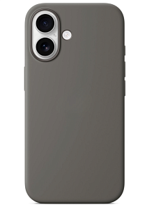 Чехол силиконовый MagSafe для iPhone 16 (Серый)
