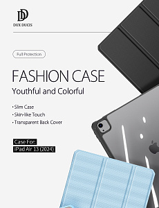 Чехол-книжка Gurdini Dux Ducis Toby Series для iPad Pro 12.9 (2022) / Air 13 (2024) (Черный)