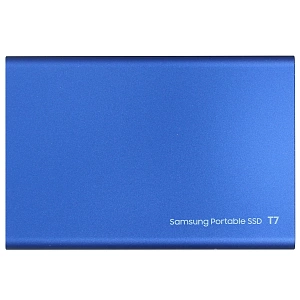 Внешний SSD-накопитель Samsung T7 MU-PC2T0H/WW USB 3.2 Type C (Синий, 2 ТБ)