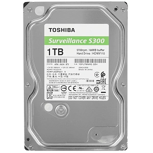 Внутренний жесткий диск Toshiba S300 (HDWV110UZSVA) 64Mb 5700rpm SATA3 (Черный, 1 ТБ)