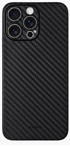 Чехол пластиковый KZDOO Air Carbon для iPhone 16 Pro Max (Черный)