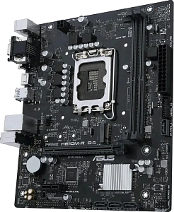 Материнская плата ASUS Prime H610M-R D4-SI Socket-1700 2xDDR4, 4xSATA3, 1xM.2, 1xPCI-E16x, 2xUSB3.2, D-Sub, DVI-D, HDMI, Glan, mATX (Черный)