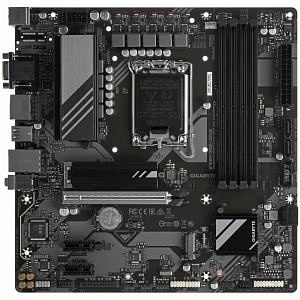 Материнская плата Gigabyte B760M DS3H GEN5 Socket-1700 4xDDR5, 4xSATA3, RAID, 2xM.2, 1xPCI-E16x, 3xUSB3.2, 1xUSB3.2 Type C, D-Sub, 2xDP, HDMI, 2.5Glan, mATX (Черный)