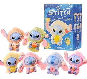 Фигурка - сюрприз Labubu Stitch (Коробка 6 штук) (Белый)