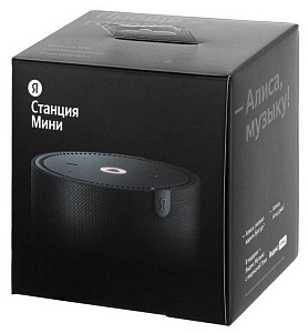 Умная колонка Яндекс Новая Станция Мини (без часов) (Чёрный)