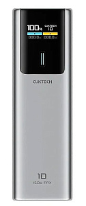 Внешний аккумулятор Cuktech PB100P, 10000 мАч, 150Вт, QC 3.0, PD3.1 TFT-экран (Серый)