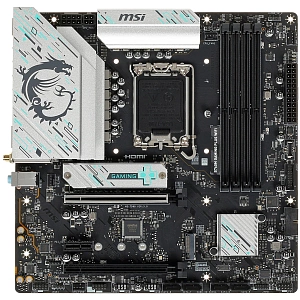 Материнская плата MSI B760M Gaming Plus WiFi Socket-1700 4xDDR5, 4xSATA3, RAID, 2xM.2, 2xPCI-E16x, 4xUSB3.2, 2xDP, 2xHDMI, WiFi, 2.5Glan, mATX (Черный)