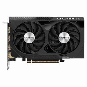 Видеокарта Gigabyte GeForce RTX 4060 8192Mb, Windforce OC 8Gb (GV-N4060WF2OC-8GD) 2xHDMI, 2xDP, Ret (Чёрный)